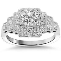 Thumbnail for Platinum Diamond Engagement Ring 0.98 Ctw