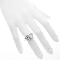 Thumbnail for Princess Diamond Bridal Ring Set Clarity Enhanced in 14k White Gold 1.68 Ctw
