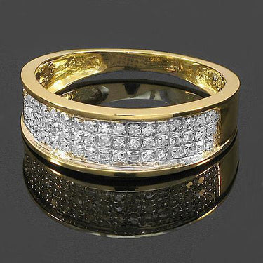 10K Yellow Solid Gold Diamond Wedding Ring Band Set 0.96 Ctw (Copy)