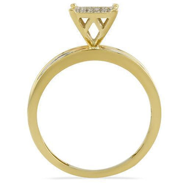 Yellow Diamond Wedding Band Set 10K Yellow Gold 0.47 Ctw