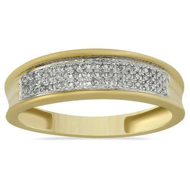 Yellow Diamond Wedding Band Set 10K Yellow Gold 0.47 Ctw