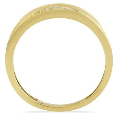 Yellow Diamond Wedding Band Set 10K Yellow Gold 0.47 Ctw