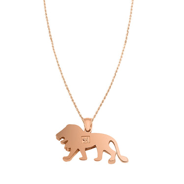 Rose Gold & Diamond Lion Pendant