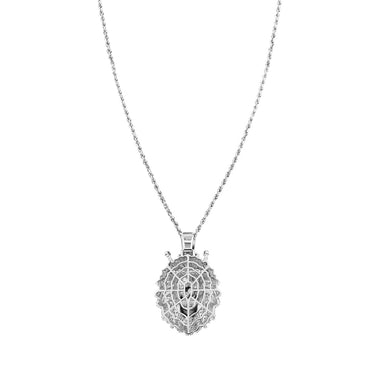 White Gold & Diamond Lion Face Pendant