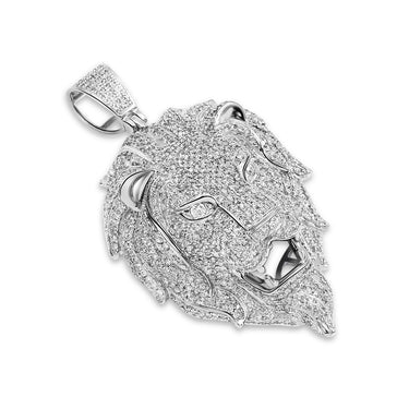 White Gold Lion Pendant