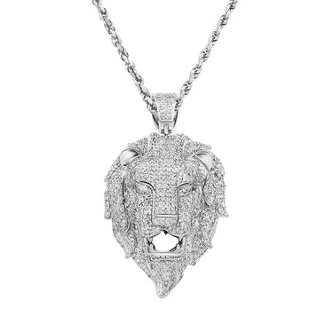 White Gold Lion Pendant