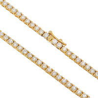 Thumbnail for 14k 4 Prong Diamond Tennis Necklaces 11.11ctw