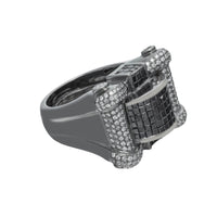 Thumbnail for 14k Black Diamond Scroll Ring 4.39ctw