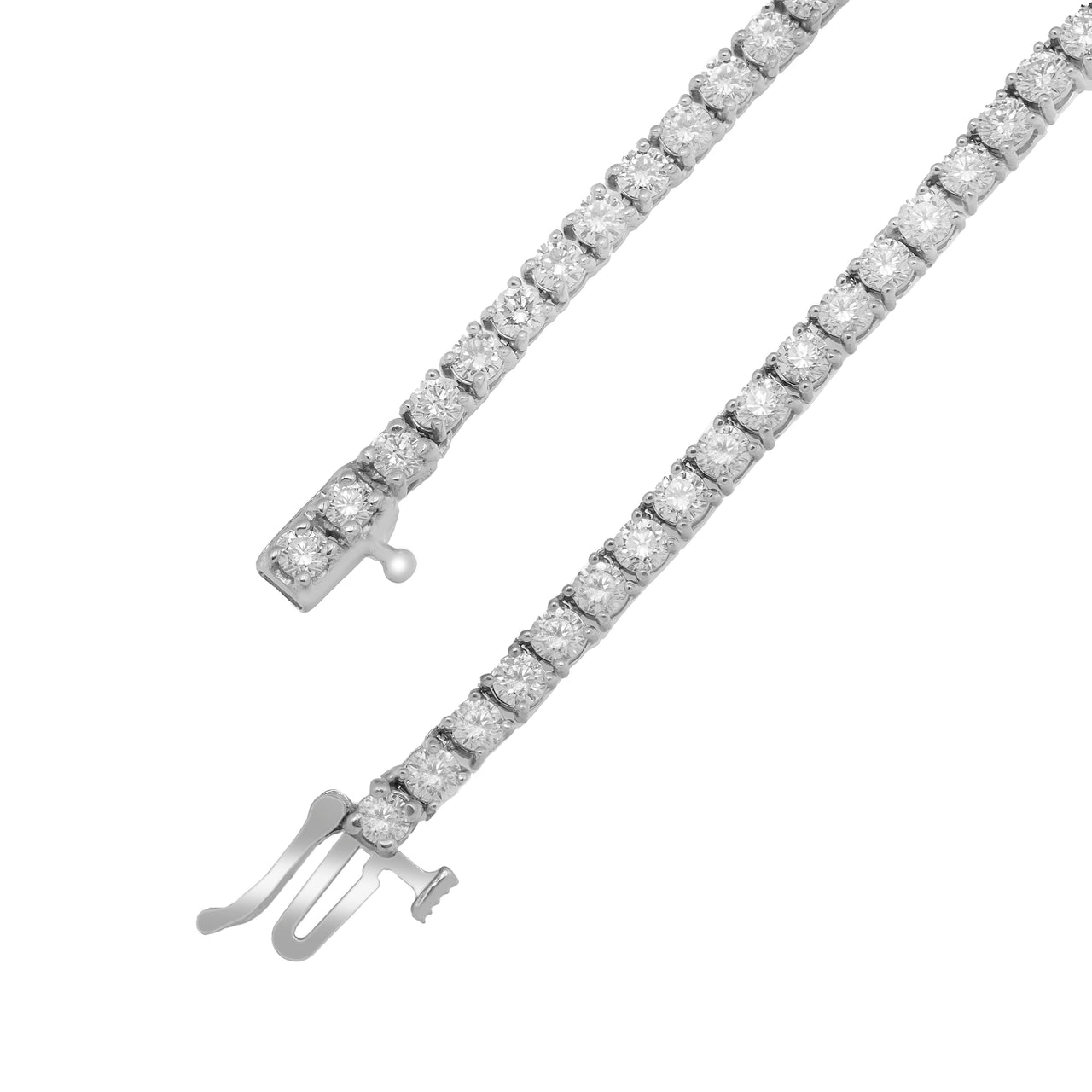 14k Circle Tennis Necklace 13.50ctw
