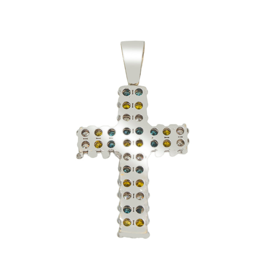 14k Diamond Bezel Cross 8.73ctw