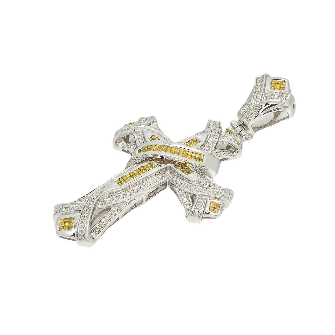 14k Diamond Cross Yellow 2.89ctw