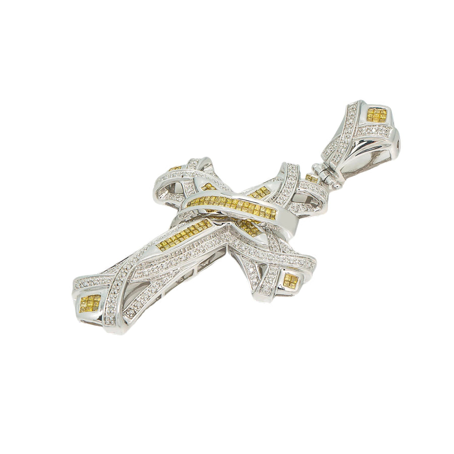 14k Diamond Cross Yellow 2.89ctw