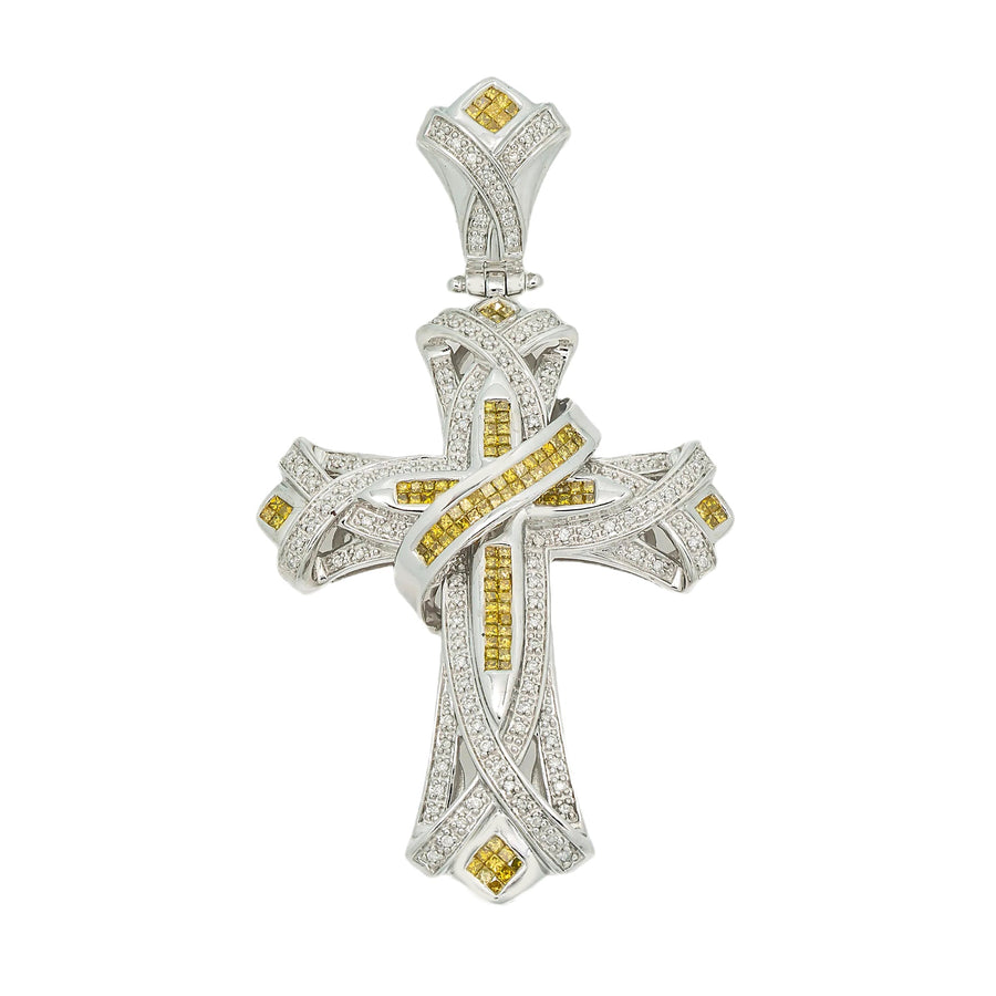 14k Diamond Cross Yellow 2.89ctw