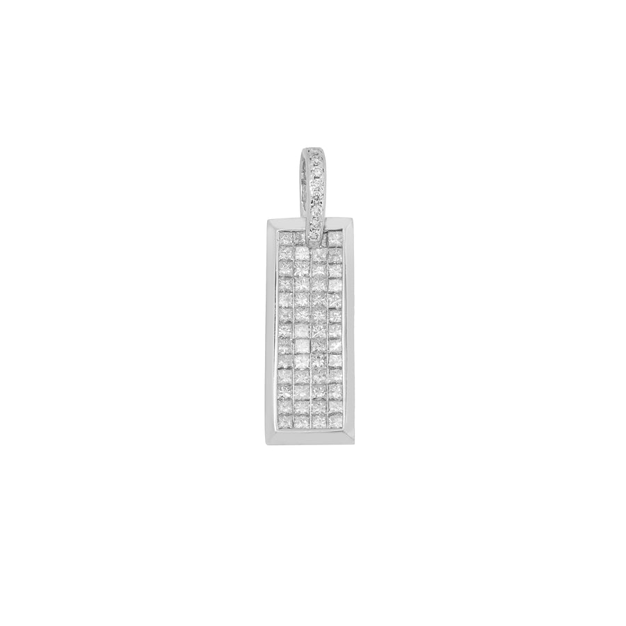 14k Diamond Mini Princess Pendant 4.75ctw