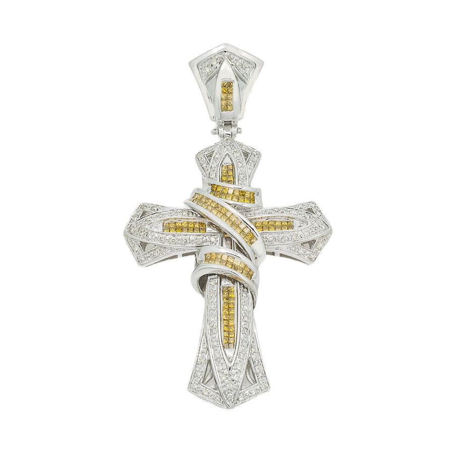 14k Diamond Yellow Cross 2.79ctw