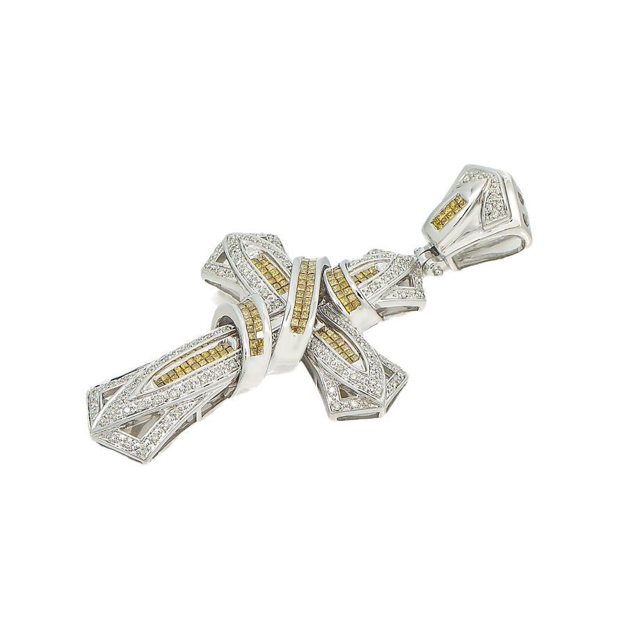 14k Diamond Yellow Cross 2.79ctw