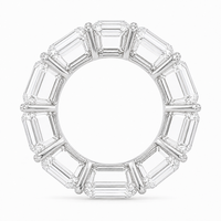 Thumbnail for 14K Gold Emerald Cut Lab Diamond Eternity Band