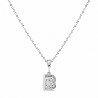 Thumbnail for 14K Gold Lab Diamond Letter Pendant with Chain 1 CTW