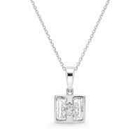 Thumbnail for 14K Gold Lab Diamond Letter Pendant with Chain 1 CTW