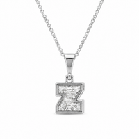 Thumbnail for 14K Gold Lab Diamond Letter Pendant with Chain 1 CTW