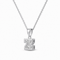 Thumbnail for 14K Gold Lab Diamond Letter Pendant with Chain 1 CTW