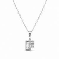 Thumbnail for 14K Gold Lab Diamond Letter Pendant with Chain 1 CTW