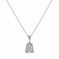 Thumbnail for 14K Gold Lab Diamond Letter Pendant with Chain 1 CTW