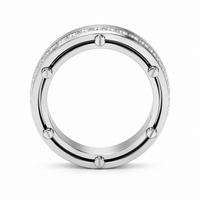 Thumbnail for 14K Gold Lab Diamond Mechanical Spinner Men's Ring 0.67 CTW