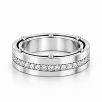 Thumbnail for 14K Gold Lab Diamond Mechanical Spinner Men's Ring 0.67 CTW
