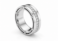Thumbnail for 14K Gold Lab Diamond Mechanical Spinner Men's Ring 0.67 CTW