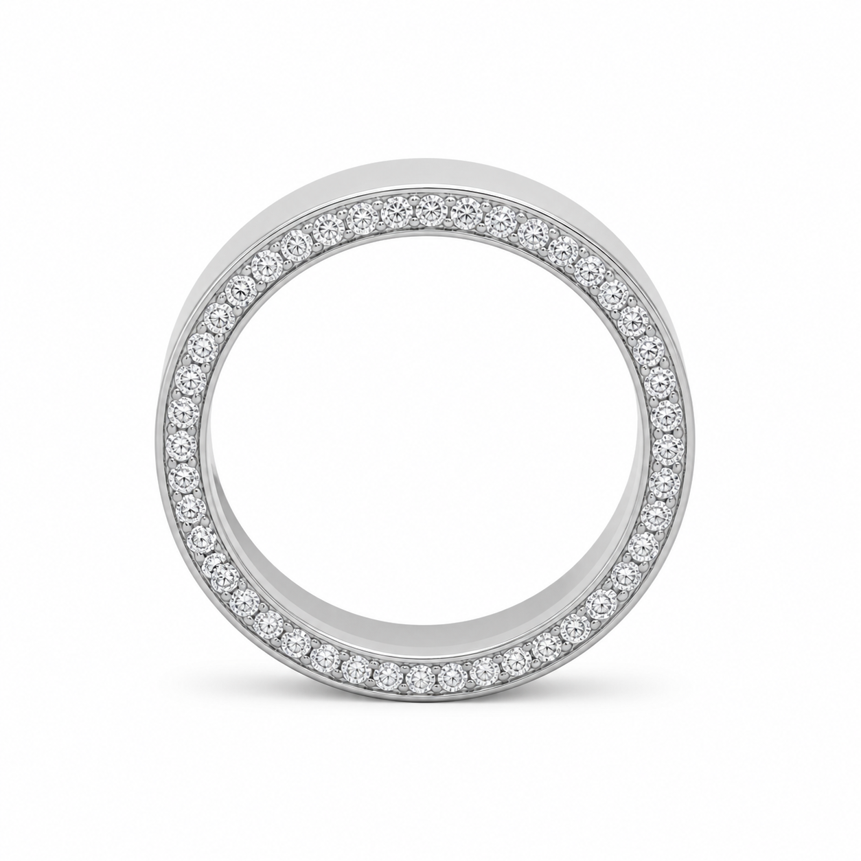 14K Gold Lab Diamond Men's Pavé Edge Band 1.18 CTW