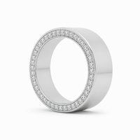 Thumbnail for 14K Gold Lab Diamond Men's Pavé Edge Band 1.18 CTW