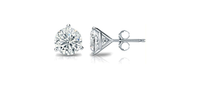 Thumbnail for 14K Gold Lab Diamond Round Martini Setting Stud Earrings