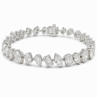 Thumbnail for 14K Gold Mixed Fancy Cut Lab Diamond Bracelet