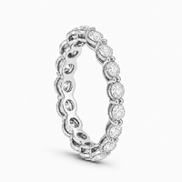 Thumbnail for 14K Gold Round Lab Diamond Eternity Band