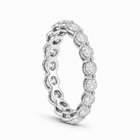 Thumbnail for 14K Gold Round Lab Diamond Eternity Band