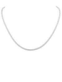 Thumbnail for 14K Gold Round Lab Diamond Straight Line Tennis Necklace