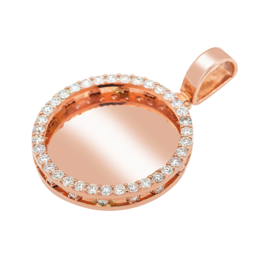 14k Rose Gold Diamond Picture Pendant 1.10ctw