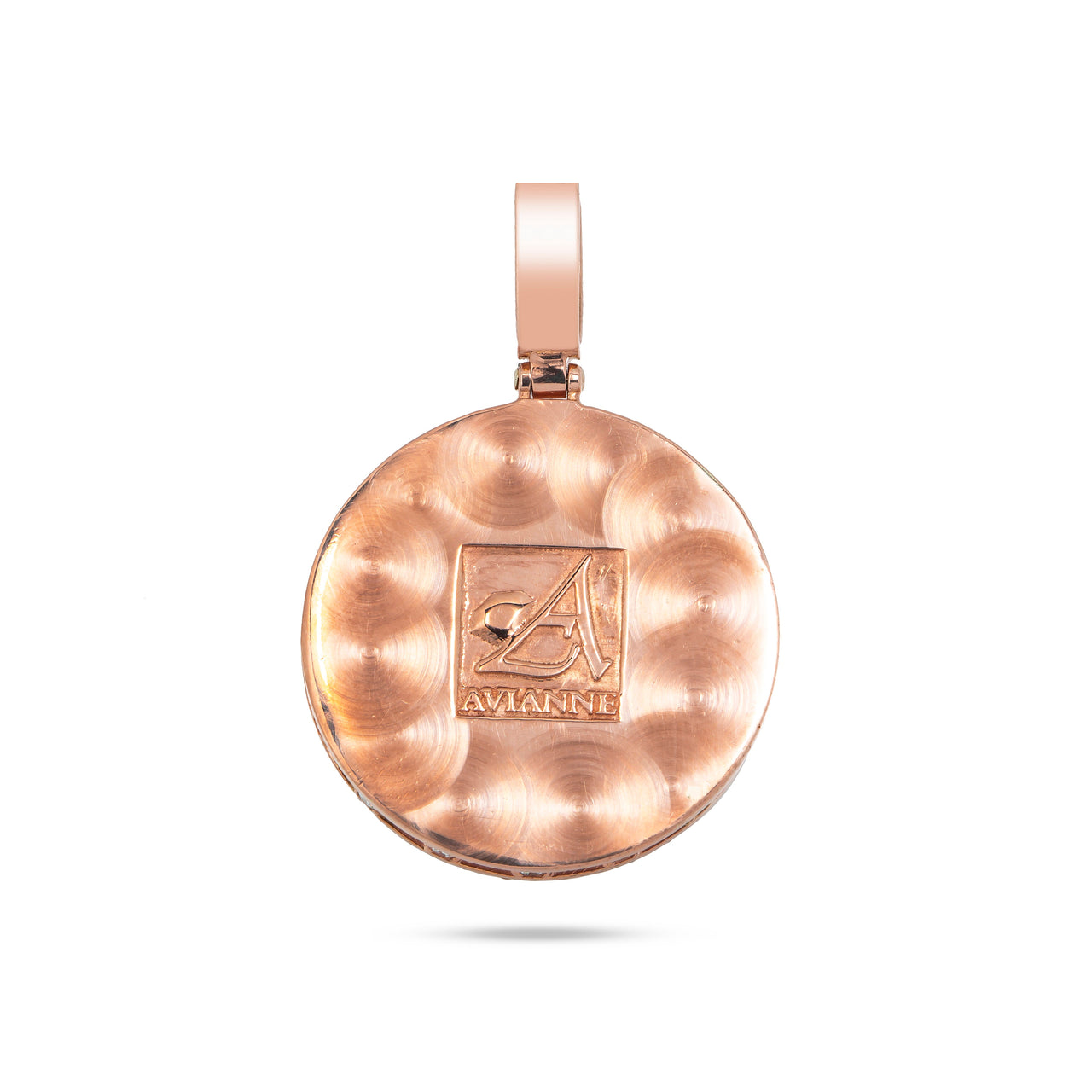 14k Rose Gold Diamond Picture Pendant 1.10ctw