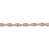 Thumbnail for 14k Rose Gold Infinity Eye link Bracelet 18.11 CTW