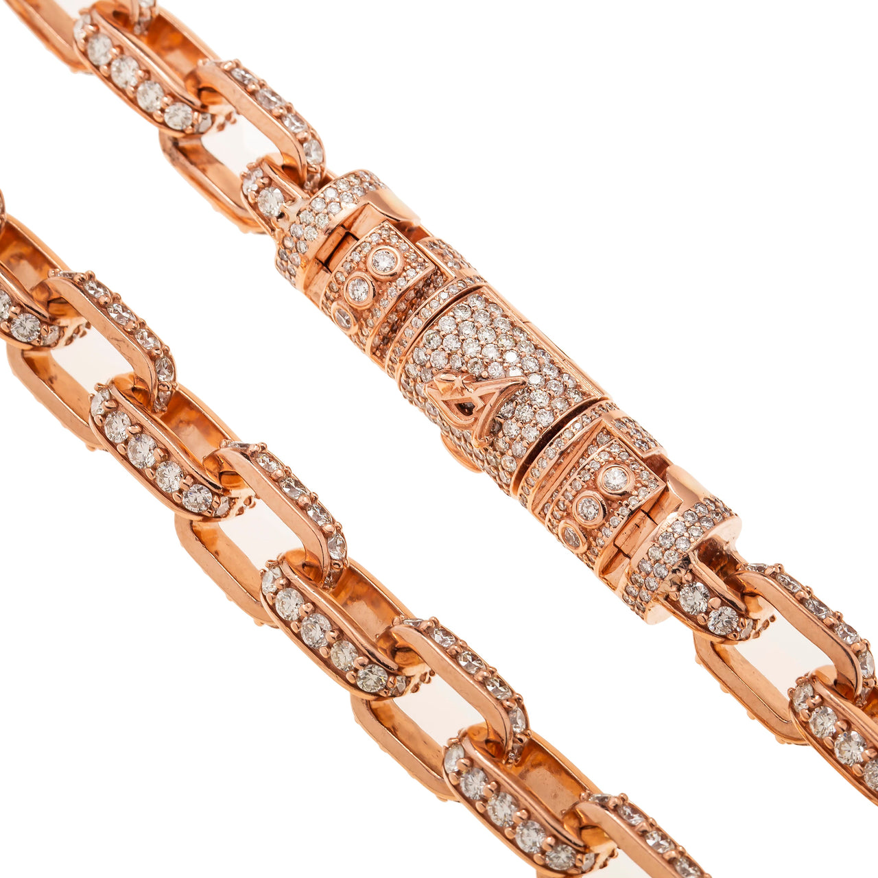 14K SOLID HERMES LINK CHAIN 40.7CTW
