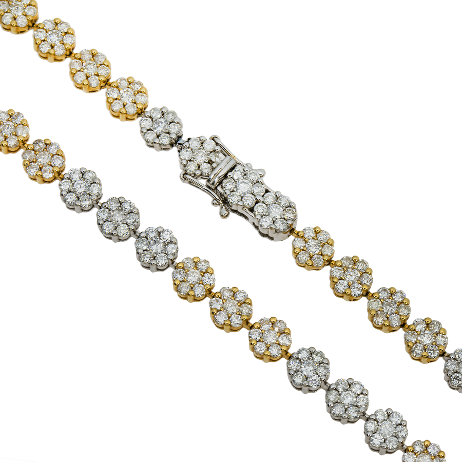 Cluster Chain 14k two tone cluster chain 6.50 ctw – Avianne Jewelers