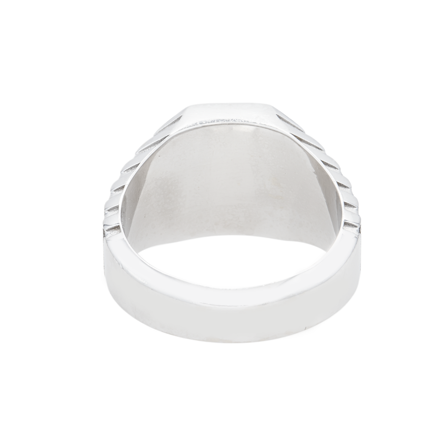 14K White Gold Lab Diamond Rolex-Style Men's Ring 3.30 CTW