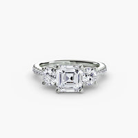 Thumbnail for Three-Stone with Pavé Band