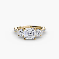 Thumbnail for Three-Stone with Pavé Band