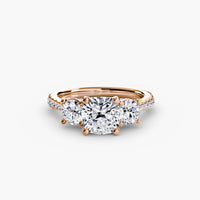 Thumbnail for Three-Stone with Pavé Band