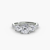 Thumbnail for Three-Stone with Pavé Band