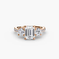 Thumbnail for Three-Stone with Pavé Band