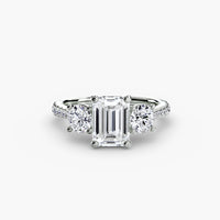 Thumbnail for Three-Stone with Pavé Band