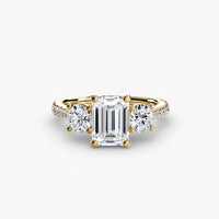 Thumbnail for Three-Stone with Pavé Band